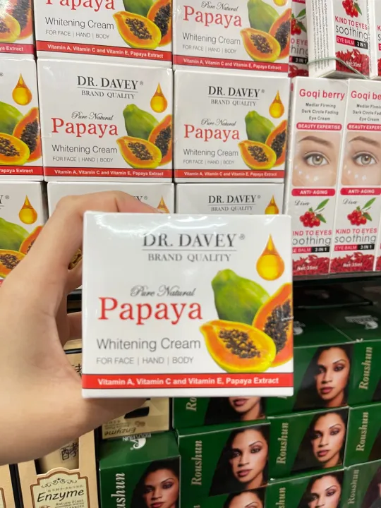 Dr. Davey Papaya Whitening Cream For Face, Hand & Body 100g Lazada.co.th