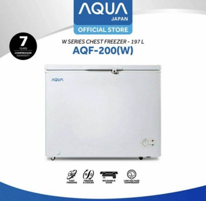 Chest Freezer AQUA AQF200(W) Box pendingin aqf200 w 200L sanyo Lazada Indonesia