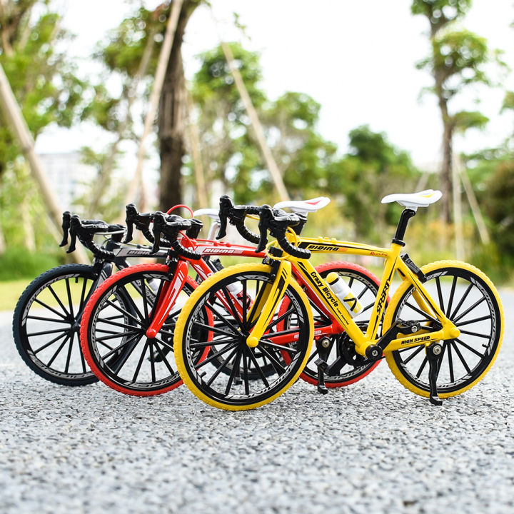 โมเดลจำลองโลหะผสมจักรยานเสือภูเขา1-8ของตั้งโชว์โลหะสำหรับผู้หญิงจักรยานพับได้รถของเล่นมินิสำหรับเด็ก