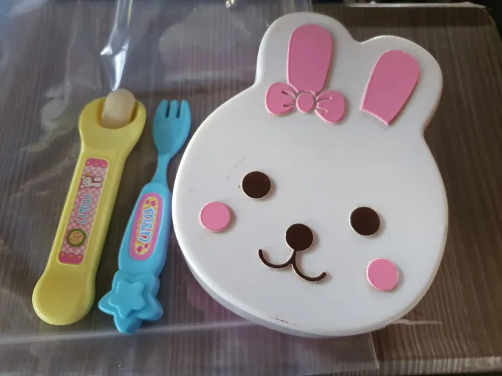 Mellchan อาหารตุ๊กตาเมลจังกล่องข้าวกระต่ายmell chan rabbit lunch box ได้อุปกรณ์ตามภาพสินค้าตู้ญี่ปุ่นมือสองขายตามสภาพ