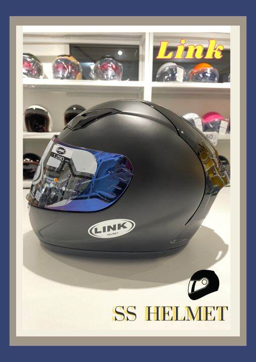 หมวกกันน็อค-link-helmet-หมวกกันน็อคเต็มใบทนทานต่อแรงกระแทก-รูปทรงโฉบเฉี่ยวดูสปอร์ต-ลวดลายสวยเท่