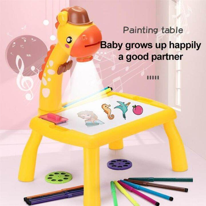 Children Led Projector Art Drawing Table Toys Kids Painting Board Desk ...