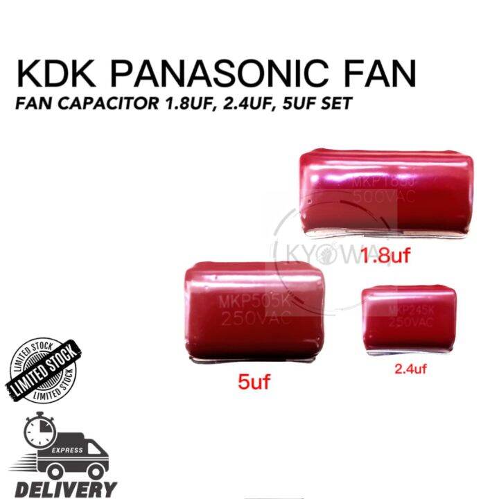Panasonic KDK Ceiling Fan Condenser Capacitor Kipas Siling Kapasitor