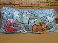 #Toreba#Tom&amp;Jerry-Big Long Cushion 40x80cm. หมอนข้างเจอรี่