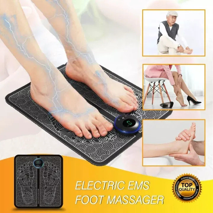 ELECTRIC EMS FOOT MASSAGER PAD FEET MUSCLE ACUPUNCTURE STIMULATOR LEG ...