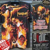 เสื้อวง OVPลาย MANOWAR  สไตล์วินเทจยุค 90s ป้าย GIANT by pop comics