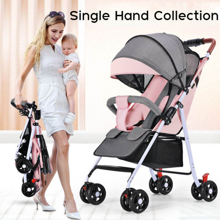 Foldable Baby Stroller Lightweight Sit and Lie Down Baby Strollers ...