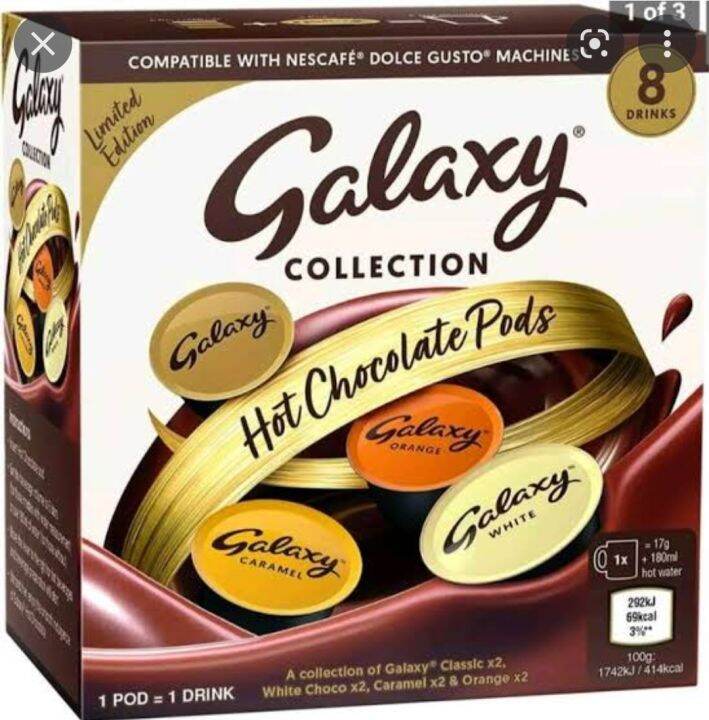 white chocolate galaxy pods