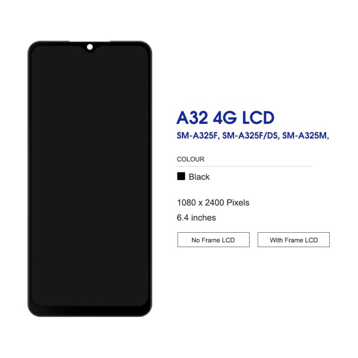 จอแสดงผล Lcd แบบสัมผัสหน้าจอชิ้นส่วนอะไหล่ A325สำหรับ Samsung Galaxy A32 4g Th 3867