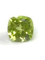 เพอริดอท ทรงเบาะ 7mm หินธรรมชาติ 100% ไม่ไหม้ Peridot 7mm cushion shape 100% natural gemstone