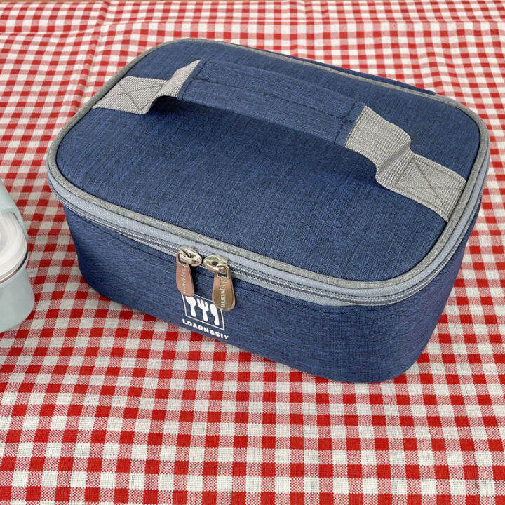 Compartment Lunch Box Bag Thick Aluminum Foil Insulation Lunch Bag