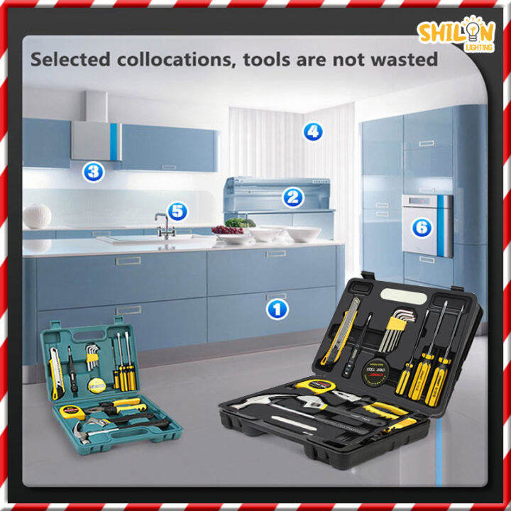 Heavy Duty 16 Pieces Tool box Set Hardware Tool suite MultiFunction