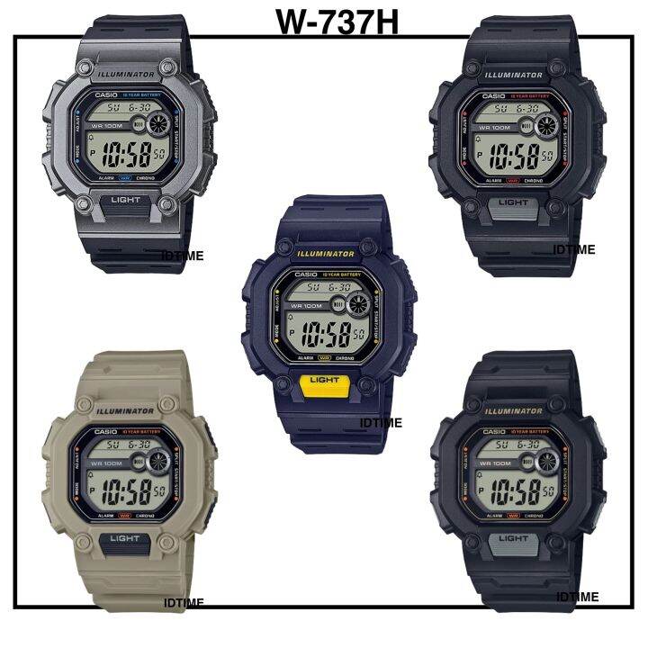 คาสิโอของแท้ข้อมือผู้ชาย รุ่น W-737H-1A,W-737H-1A2,W-737HX-1A,W-737HX ...