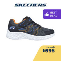 Skechers สเก็ตเชอร์ส รองเท้าเด็กผู้ชาย รองเท้าผ้าใบ Boys Microspec II Tromson Shoes - 403922L-BBOR Lightweight, Machine Washable