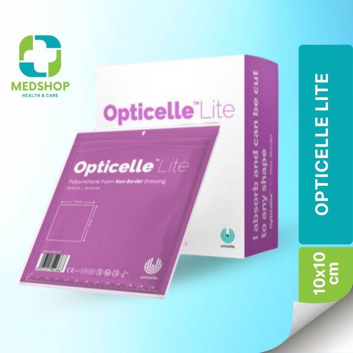 FOAM DRESSING OPTICELLE LITE 10x10 cm penyerap cairan luka, Diabetes