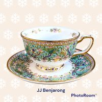 ชุดชา/กาแฟเบญจรงค์ 1 ชุด ทรง MAGNOLIA 220 ml ONE tea/coffee cup and saucer by JJ Benjarong