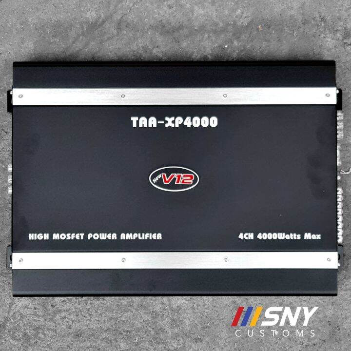 V12 AMPLIFIER 4CH High Power Amplifier 3 way setup possible with