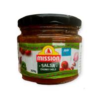 Mission Salsa Chunky Mild 300g ซอสมะเขือเทศสำหรับจิ้มอาหาร สูตรเผ็ดน้อย 300กรัม