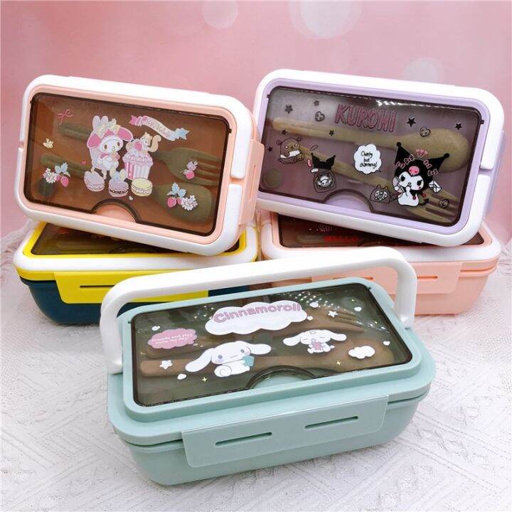 Kitty, My Melody, Kuromi Lunch box with spoon & fork | Lazada PH