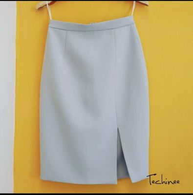 techinee_Basic pencil skirt กระโปรงดินสอผ่าหน้า
