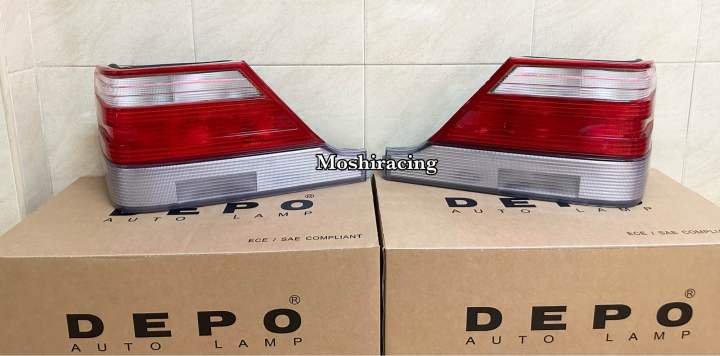 depo-ไฟท้าย-ขาวแดง-mercedes-benz-w140-3ชิ้น-ไฟท้าย2ชิ้น-ทับทิม