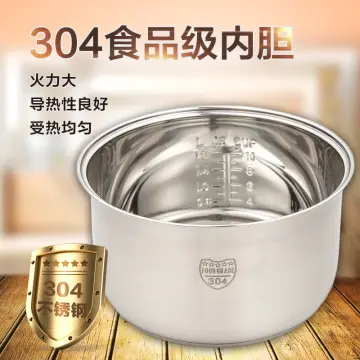 304 stainless steel rice cooker inner container Non stick Cooking Pot  Replacement Accessories kitchen food Rice Cooker liner - AliExpress