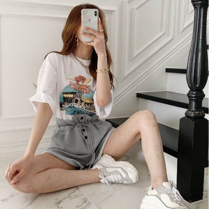 พร้อมส่ง-เสื้อยืดแขนสั้น-รูปรถ-no-336