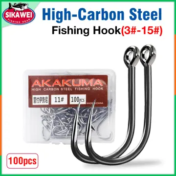 100Pcs/Set Anchor Treble Fishing Hook 16# High Carbon Steel Triple