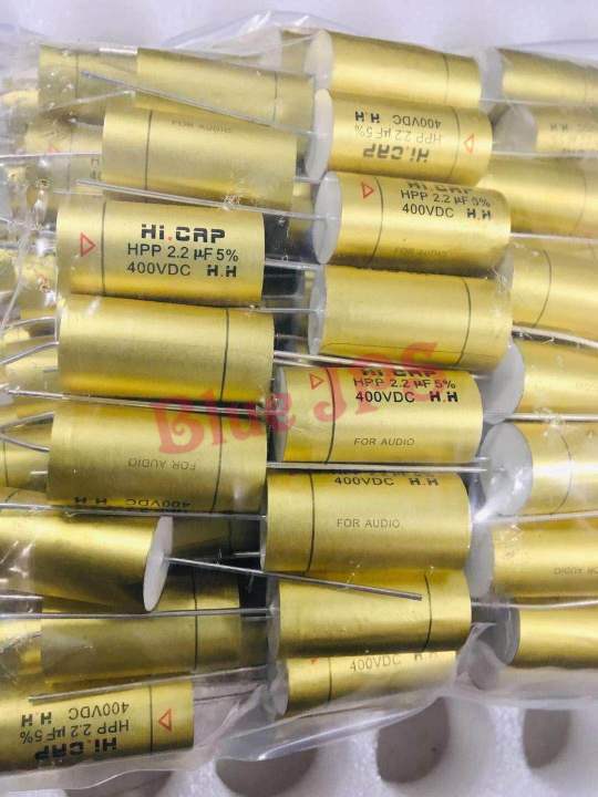 c-เสียงแหลม-hi-cap-gold-2-2uf400v-วัสดุคุณภาพสูงจากเยอรมัน-สินค้ามีพร้อมส่ง-ราคาต่อชิ้น