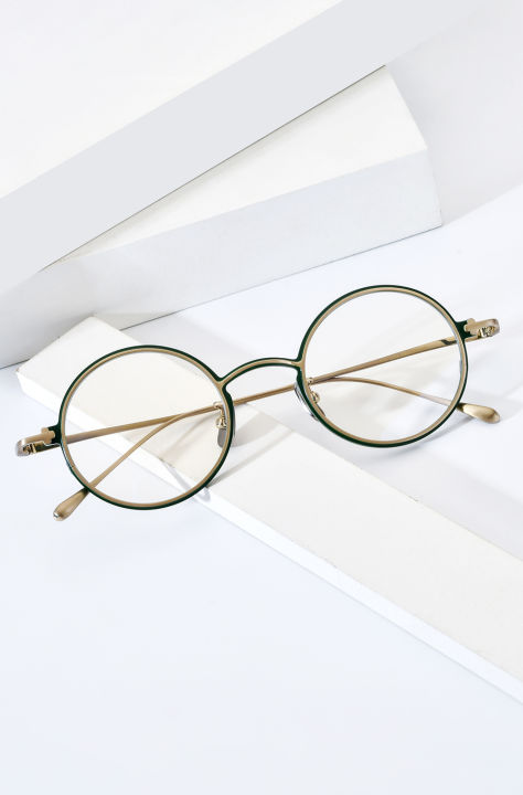Fonex Titanium Glasses Frame Men Vintage Round Myopia Optical Eyeglasses Women 2023 New Titan
