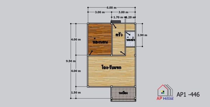 แบบบ้านสำเร็จ-1-ห้องนอน