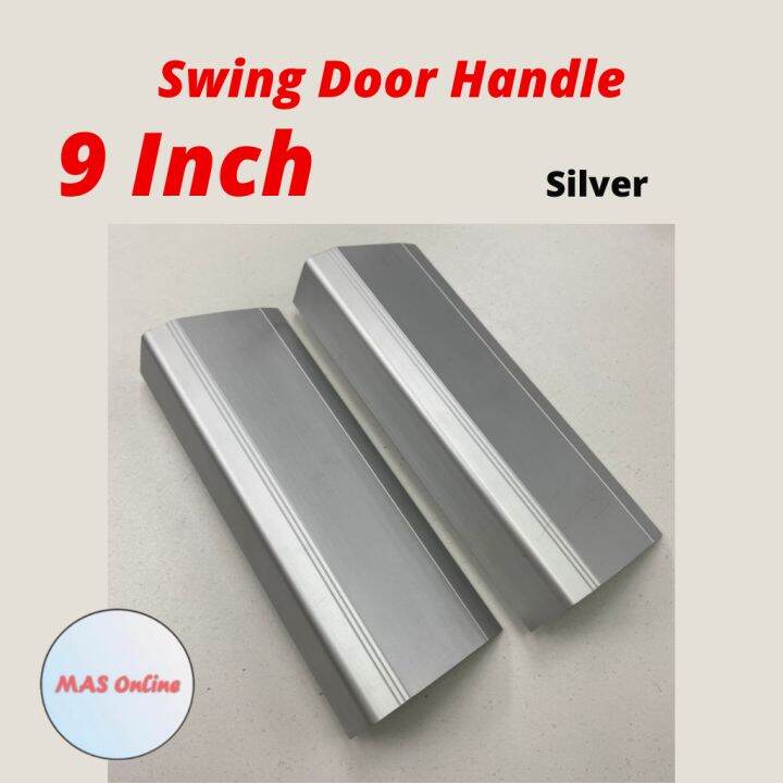 9''Inch / 230mm Aluminium Swing Door Handle Set Pemegang Pintu Kaca 9