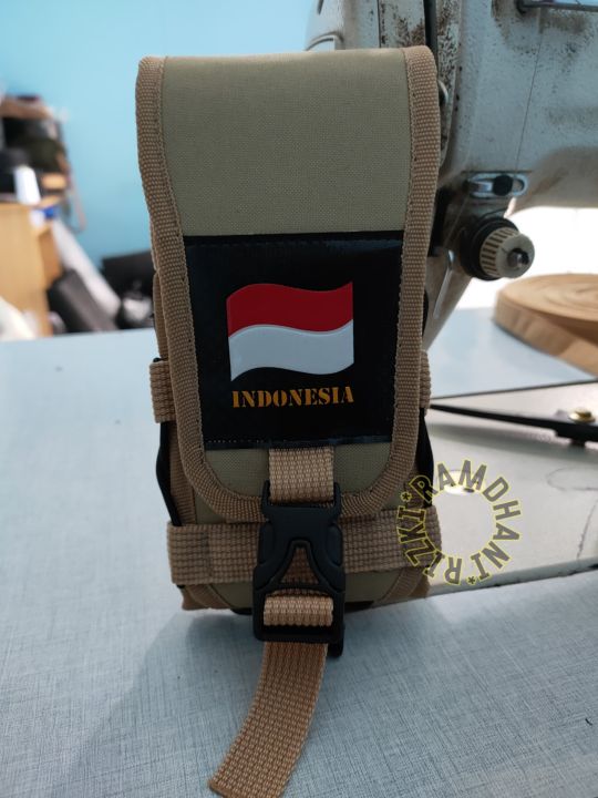 Tas Hp Pinggang 2 Slot Logo Bendera Indonesia Lazada Indonesia 0919