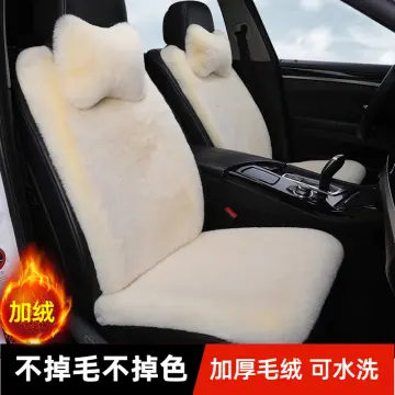 Plush Car Seat Cushion Imitation Rabbit Plush Seat Warming Cushion For  Winter