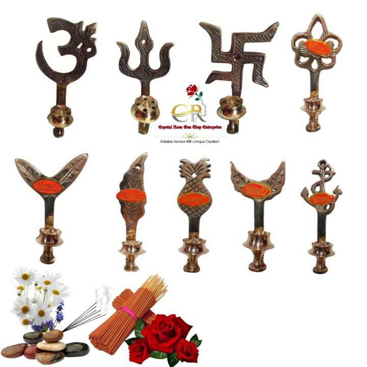 Brass Agarbathi Stand Wall Hanging With 5 Holes Lazada