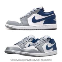 รองเท้า AJ1 Low French Blue Unisex ใส่ได้ทั้ง ชาย หญิง [ ของแท้? พร้อมส่งฟรี ]