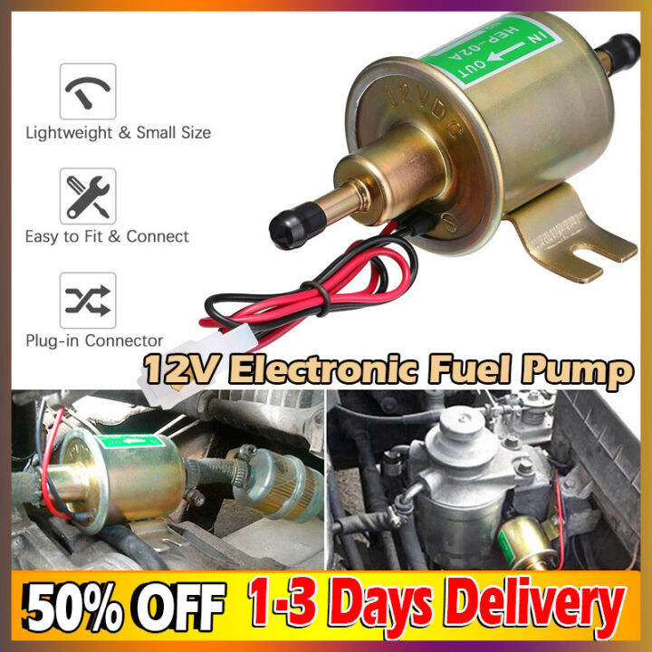 [COD] Universal 12V Heavy Duty Electric Fuel Pump Metal Solid Petrol