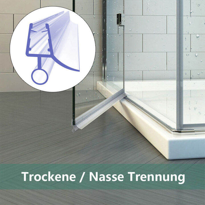 2pcs Sealing Strip Bathroom Glass Door Shower Door Seal Strip 6/8/10/12mm Rubber Screen