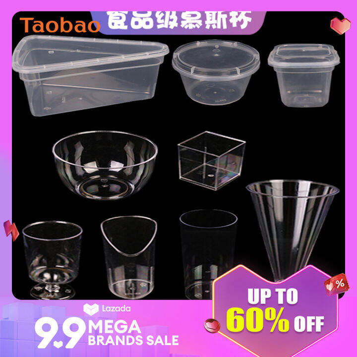 Disposable Cake Plastic Transparent Goblet Dessert Cup Mousse Cup