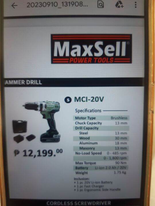 MaxSell Hammer Drill.. Lazada PH