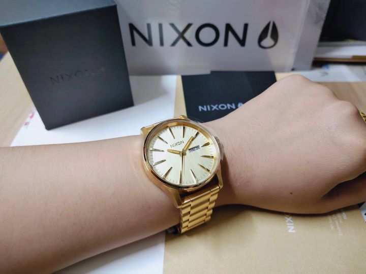 ประกันศูนย์ไทย-nixon-nxa356502-00-sentry-ss-นาฬิกาข้อมือผู้ชาย-สีทอง-ขนาดหน้าปัด-42-mm