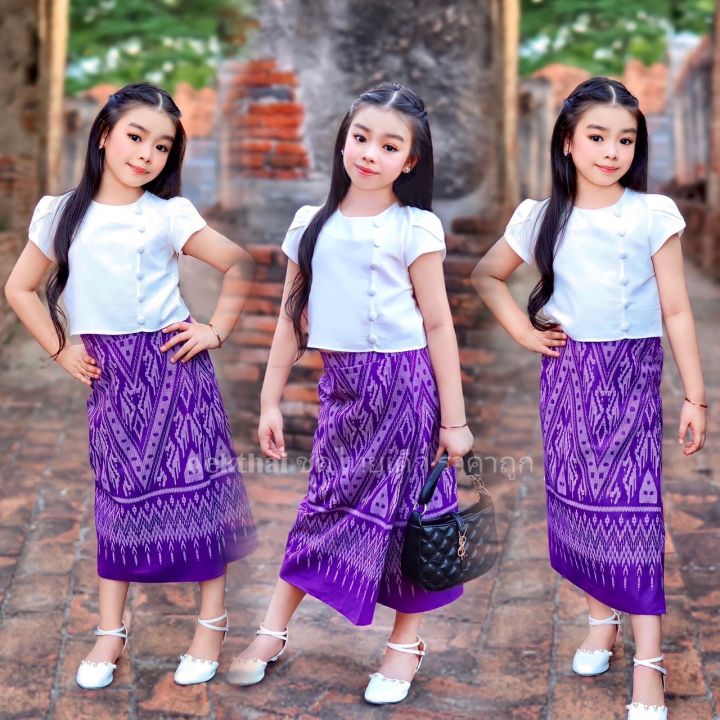 tp-01-ชุดไทยลิซ่า-ชุดไปวัดลิซ่า-ชุดไทยเด็กผู้หญิง