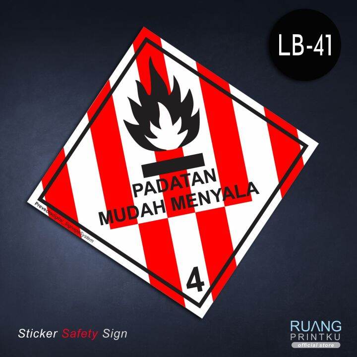 Stiker Label Limbah B3 Padatan Mudah Menyala | Lazada Indonesia