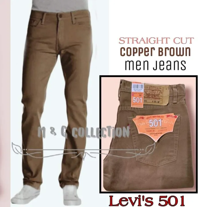 Copper brown Levi's 501 branded straight cut jeans pants for men 26-40 for  only 499 php | Lazada PH