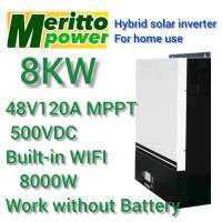 8kw Hybrid solar inverter 48v129A mppt 230VAC 50Hz build in WIFI work with out battery with parallel mode