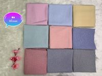 ผ้าพับ ผ้าฝ้าย  ผ้าคอตตอน(cotton 100%) Oxford ลายริ้วr1 เกรดA ขนาด 44 นิ้วx90ซม.ผ้าระบายความร้อน