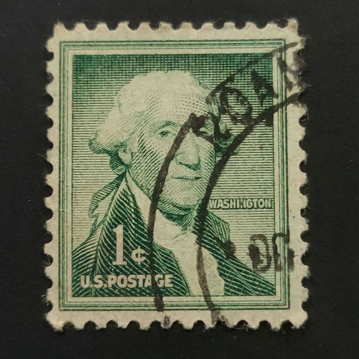 1954 Stamp USA-Complete Unique Used Stamp-1c George Washington Liberty ...