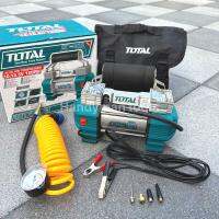 TOTAL 12-13V 120PSI ปั๊มลมมินิ ปั๊มลม ระบบจ่ายไฟ 12-13.5V 18A เหมาะสำหรับพกพาติดรถยนต์ มีขนาดเล็ก กะทัดรัด