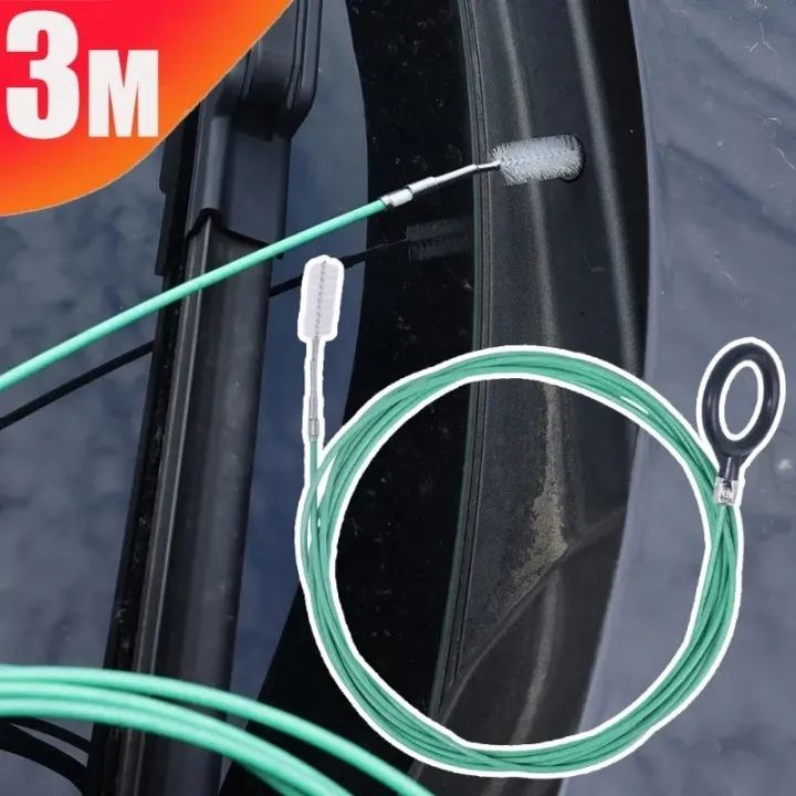 3m Car Drain Hole Cleaning Brush Universal Flexible Drain Dredge Sunroof Cleaning Scrub Brush