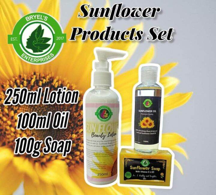 SET 3IN1 SUNFLOWER OIL,SOAP AND LOTION Lazada PH